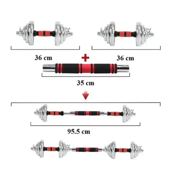 Haltère De Musculation Chromé Flott 15-20-30-kg