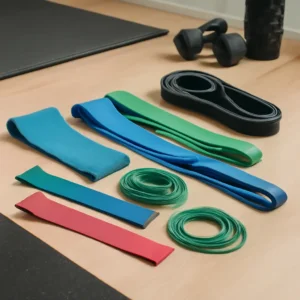 Élastiques de musculation et bandes.