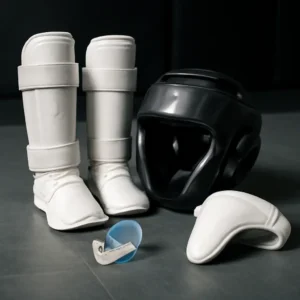 Protège-tibias, casques, boucliers.