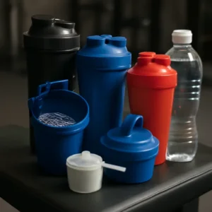 Shakers de sport et accessoires annexes.