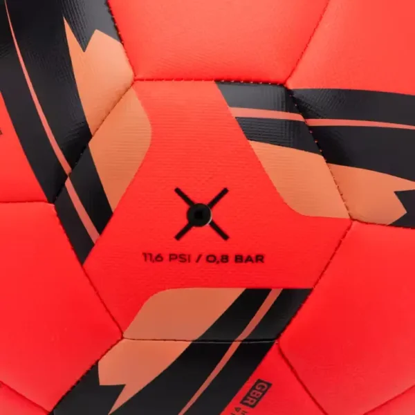 Ballon de football cousu taille 5 rouge