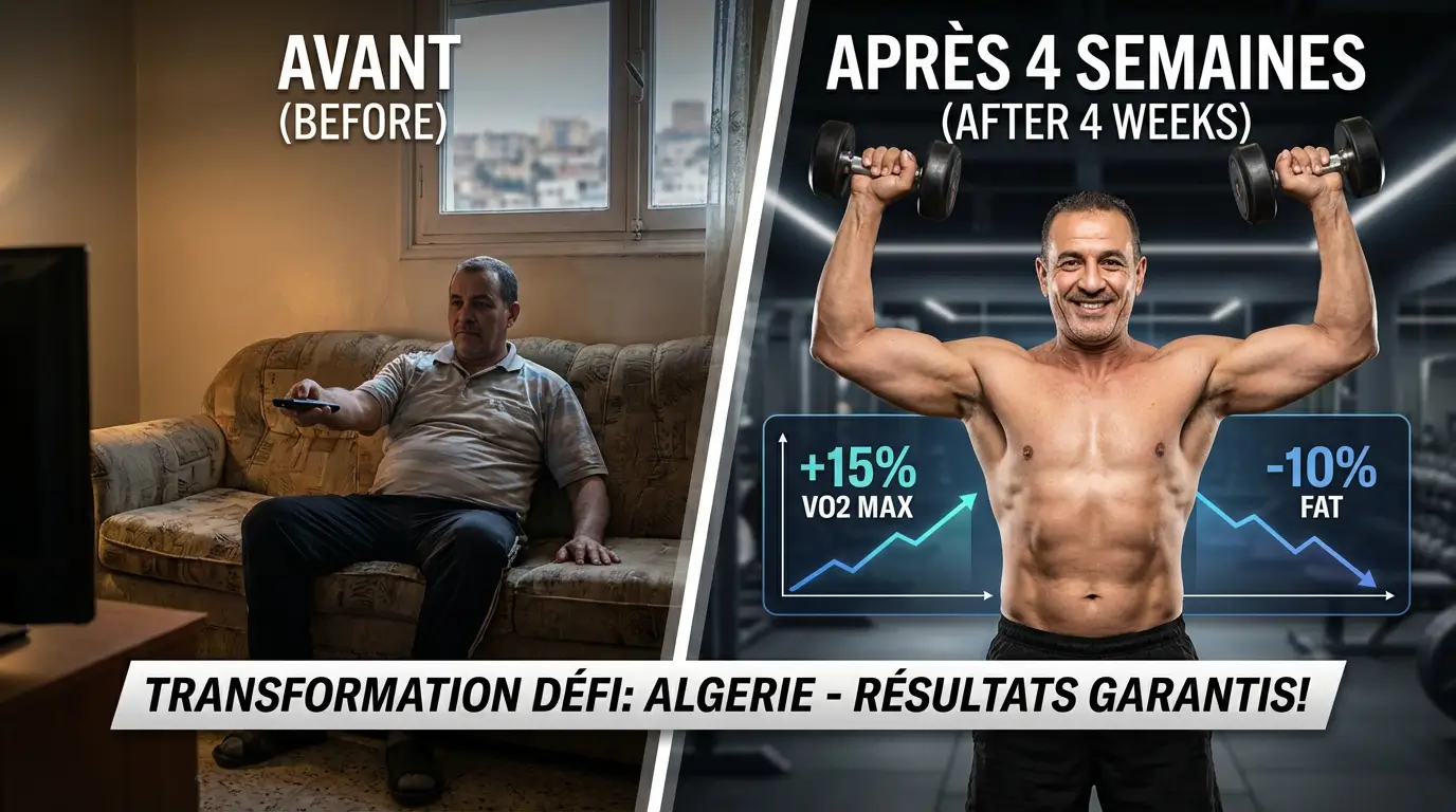 Burpees Algérie 2026 : Guide Technique + Programme Efficace 8 Courda – Équipements Sport & Fitness en Algérie Bienfaits burpees Algérie brûlage calorique musculation cardio transformation 4 semaines