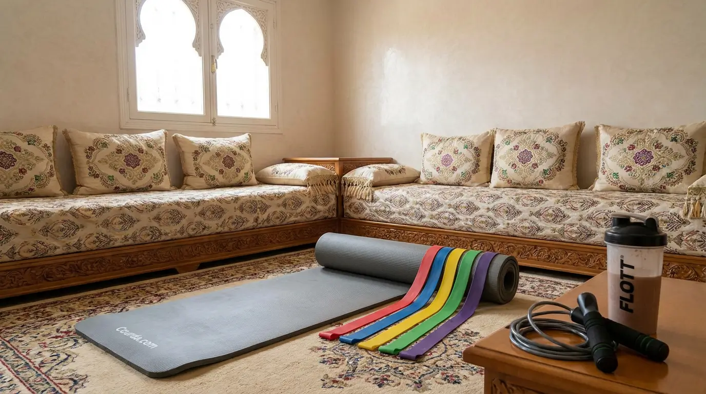 Cardio Algérie 2026 : Guide + Programme Efficace 7 Courda – Équipements Sport & Fitness en Algérie Équipement cardio Courda.com en Algérie avec tapis de fitness, bandes élastiques, corde à sauter et shaker pour entraînement à la maison