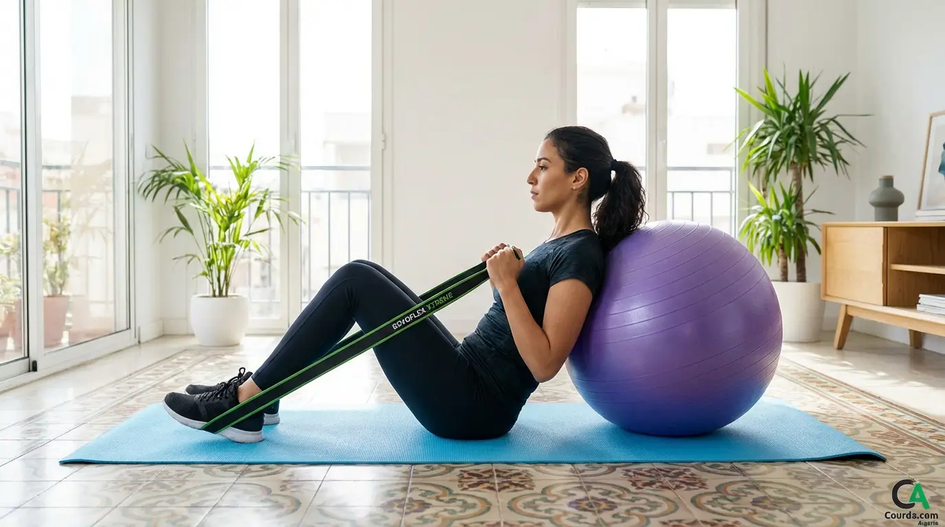 Crunch Abdos Algérie 2026 : Guide Complet + Programme 7 Courda – Équipements Sport & Fitness en Algérie Équipement Courda crunch Algérie tapis gym Revoflex Xtreme ballon 75cm pour abdos sculptés domicile