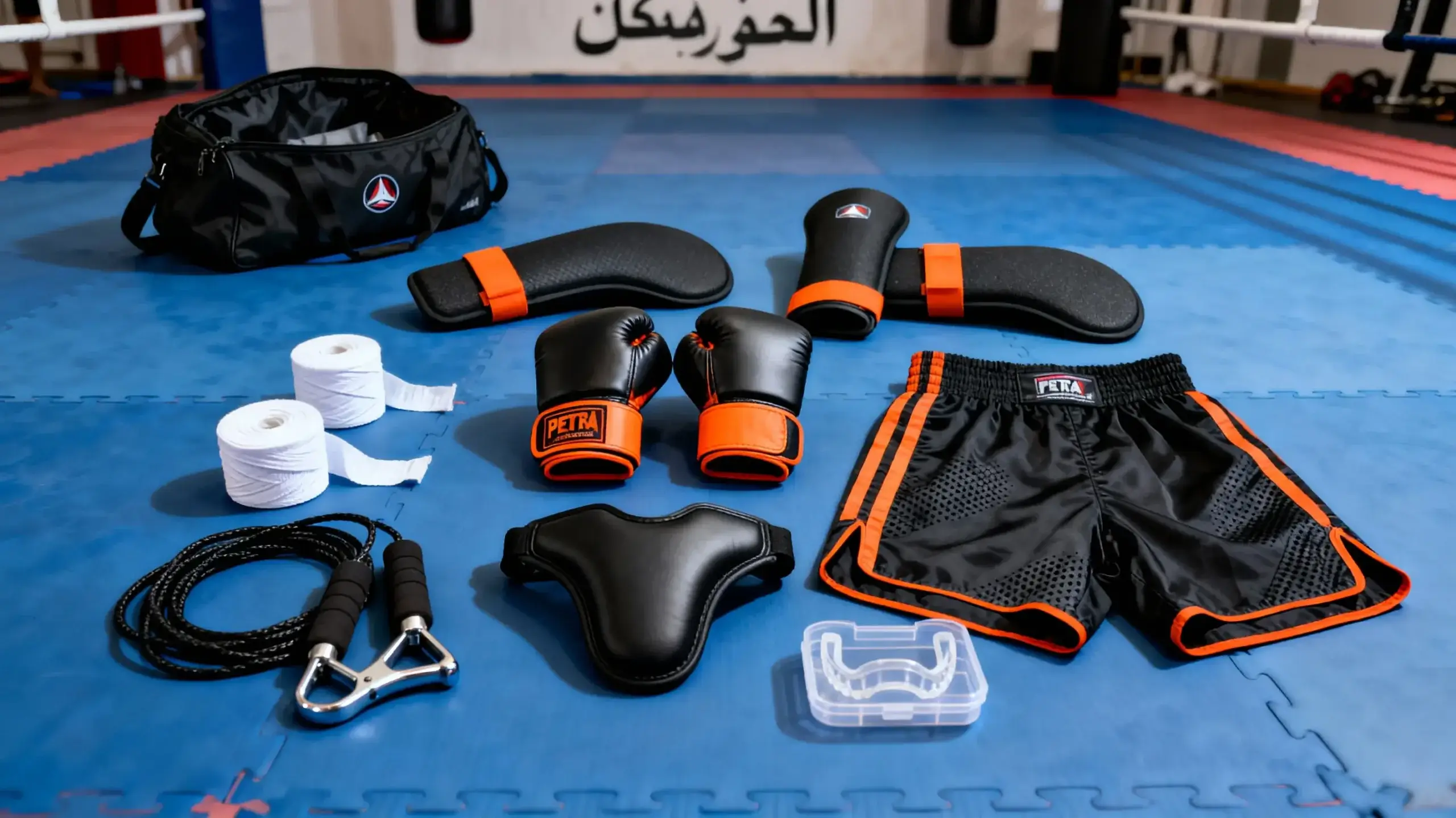 MMA Algérie 2026 : Guide Complet pour Débuter + Équipement 5 Courda – Équipements Sport & Fitness en Algérie Équipement essentiel d'arts martiaux mixtes pour débutants en Algérie avec gants 4 oz, short de combat, protège-tibias, protège-dents, coquille, corde à sauter et accessoires Courda.com.