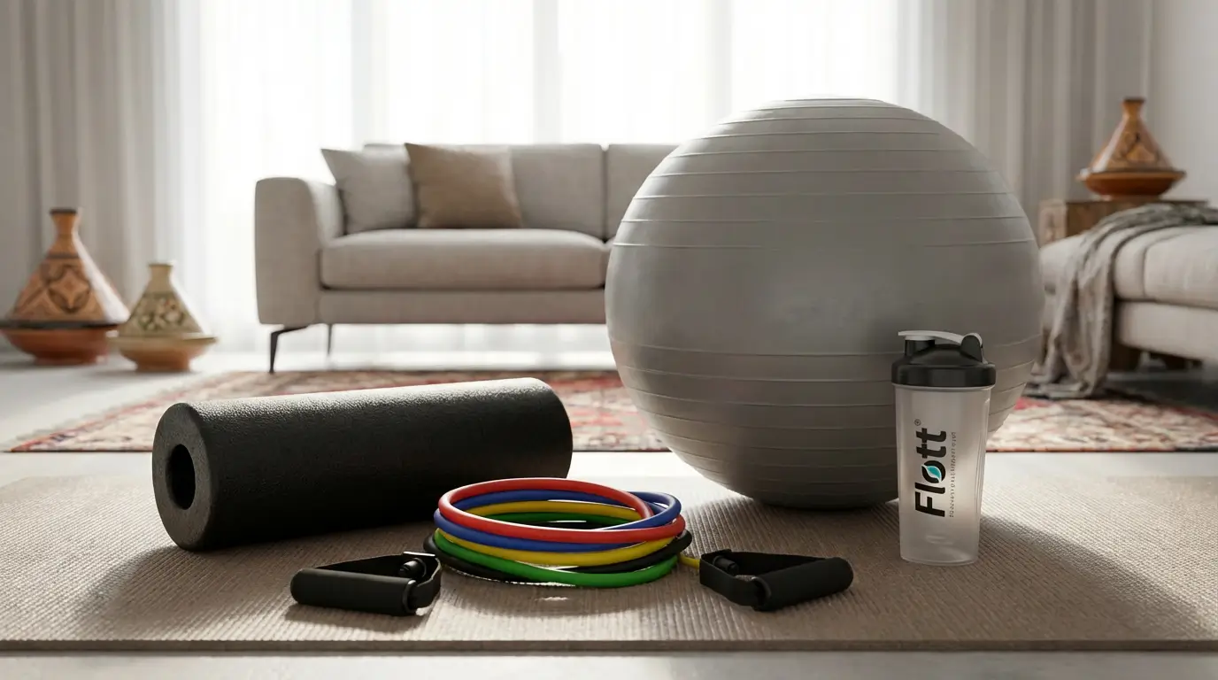 Récupération Sportive Algérie 2026 : 7 Techniques Efficaces 2 Courda – Équipements Sport & Fitness en Algérie Équipement de récupération sportive Courda avec bandes élastiques, rouleau de massage, ballon de gym et shaker pour sportifs en Algérie