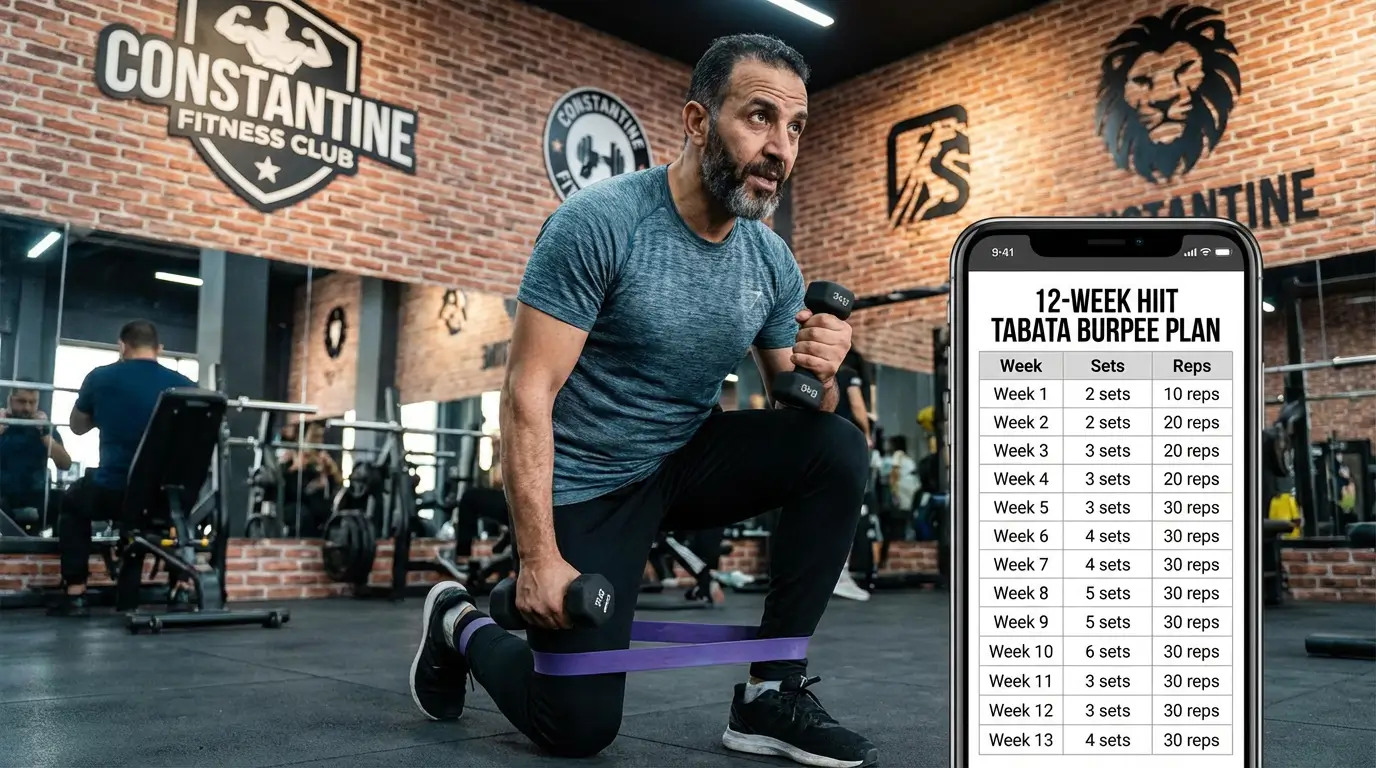 Burpees Algérie 2026 : Guide Technique + Programme Efficace 4 Courda – Équipements Sport & Fitness en Algérie Programme burpees Algérie 2026 débutant intermédiaire avancé tableau 12 semaines