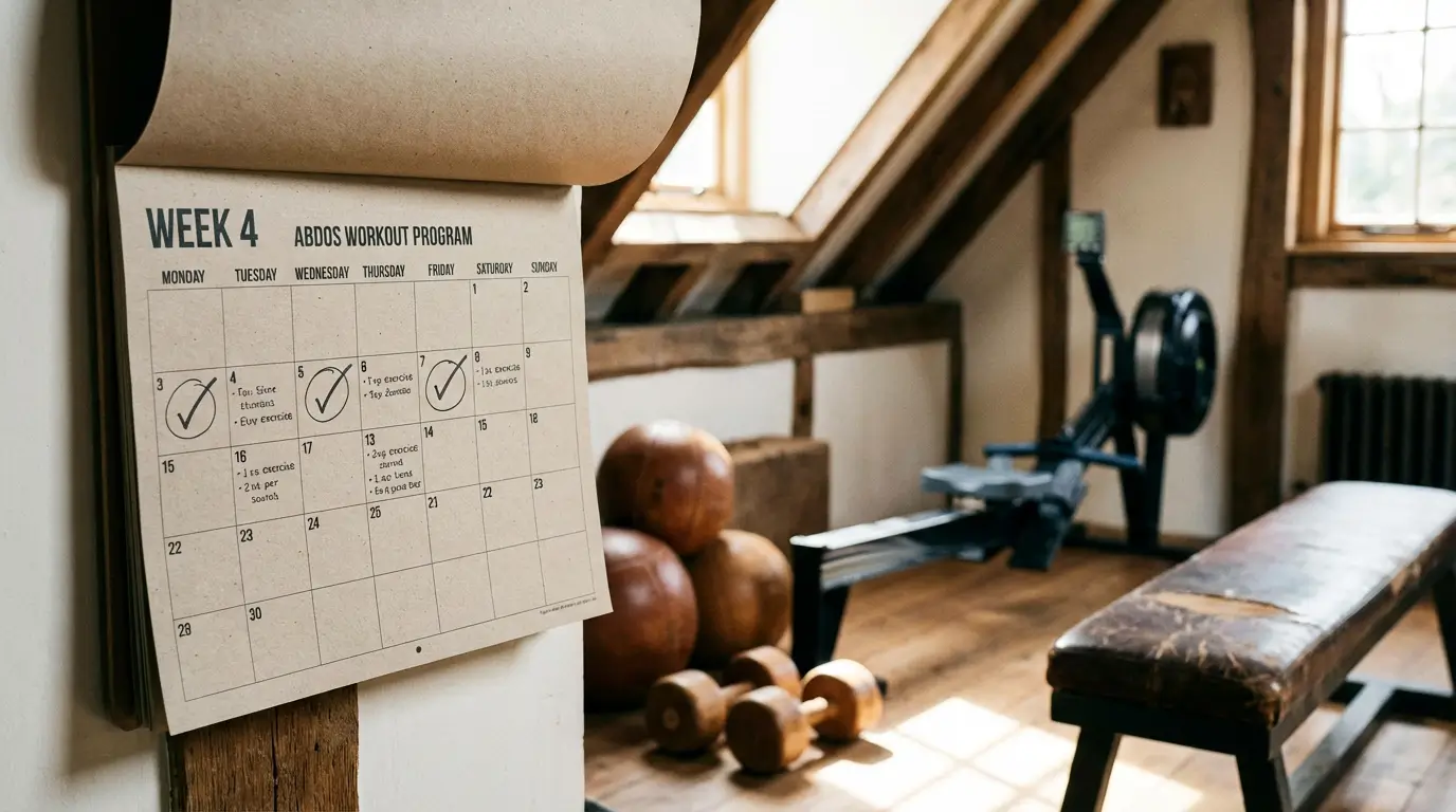 Abdos Algérie 2026 : Guide Complet + Programme Efficace 3 Courda – Équipements Sport & Fitness en Algérie Programme abdos 4 semaines intensif planning hebdomadaire Algérie progression résultats visibles