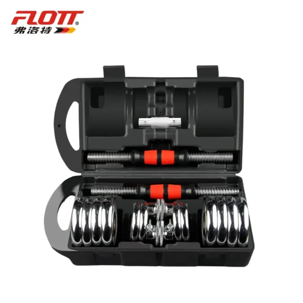 Valise De Musculation Chromé Flott – 15 / 20 / 30 Kg – Haltères Rechargeable – Image 4