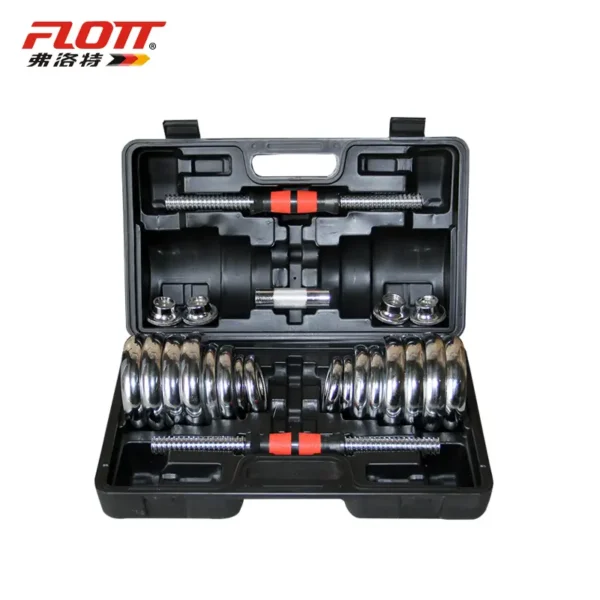 Valise De Musculation Chromé Flott – 15 / 20 / 30 Kg – Haltères Rechargeable – Image 6